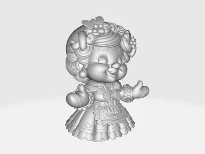 Mrs Claus Christmas Figurine Holiday Decor Christmas Granny 3D print model