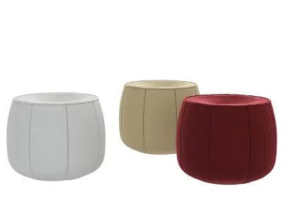 Paola Lenti Round Pouf Play B28A ottoman 3D model