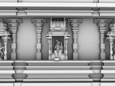 hindu temple 3D model