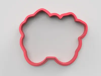 Cookie cutter and stamp - Car cart and flowers 3D print model