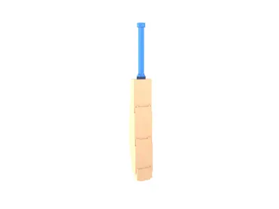 Voxel Cricket Bat v1 001 Low-poly 3D model