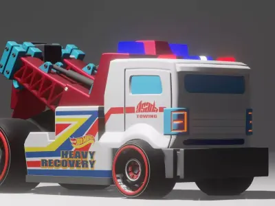 Truck toy with lights 3D model