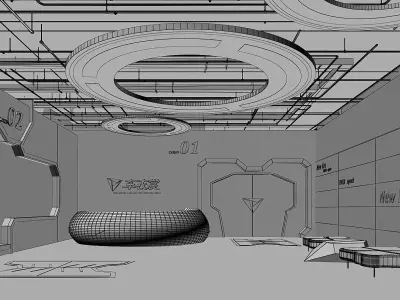 Car Showroom  3D model