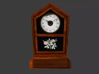 New Haven Style Mantle Clock Low-poly 3D model