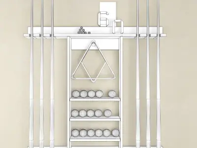 Cue Stick Storage Rack 3D model
