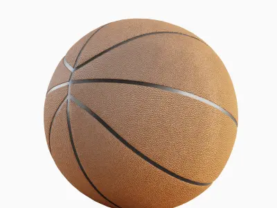 Basketball Ball Leather 4K 02 3D model