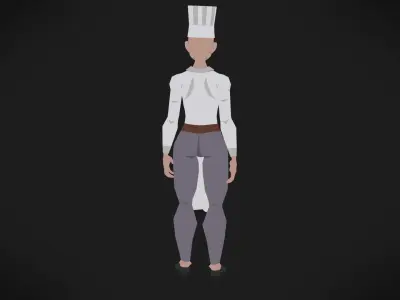 Colorly - Chef Guy - Game Ready - Rigged - Customizable 3D model