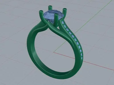 Engagement ring  16 3D print model