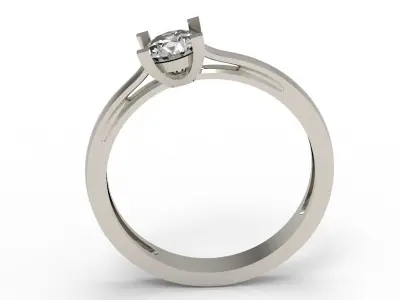 solitaire wedding engagement women Classic diamond ring 3dm stl  Free 3D print model