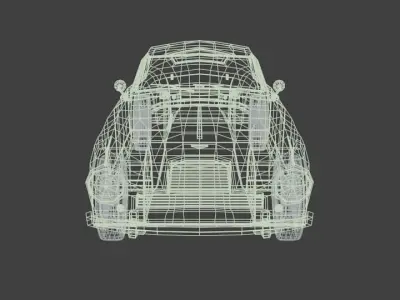Aston Martin DB2 Low-poly 3D model
