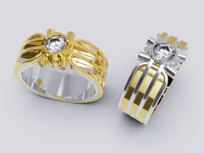 Gold Man Ring 3D print model