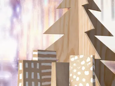 Natur Candy Bag - Simple Paper Bag Low-poly 3D model