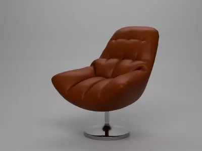 leather chair Low-poly 3D model