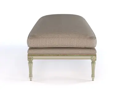 French Luxury Bed Bench 3D model