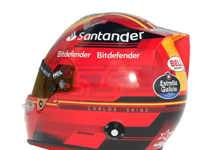 F1 Ferrari Helmets 2023 3D model