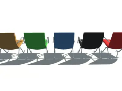 Armchair 2 chairs 3D model