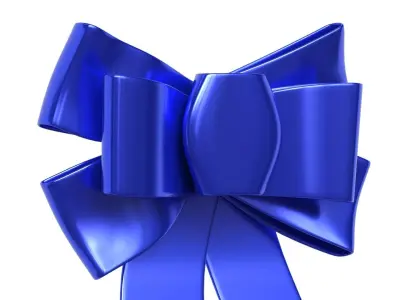 Christmas Bow Ribbon 23 Low-poly 3D model