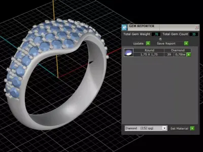 ring woman 3D print model 15