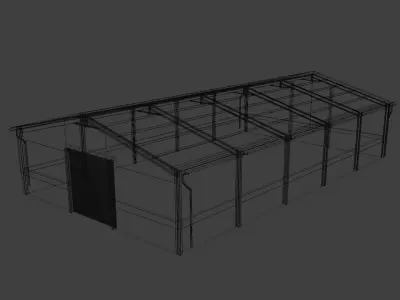 British Shed Low-poly 3D model
