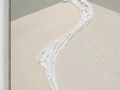 Plaster Two Photo Frame 321 Low-poly 3D model