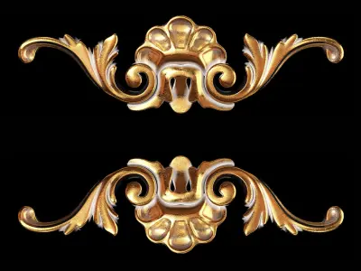 Classic carved 043 3D model