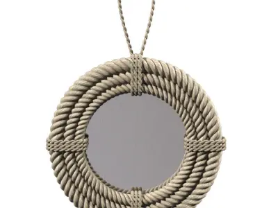 Hanging Rope Mirror 3D model