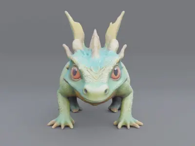 Young Green Dragon 1 3D model