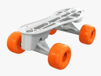 Quad roller skates 3D model