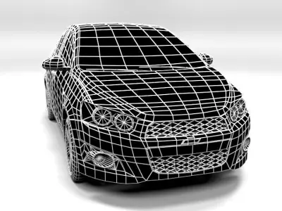 CHEVROLET AVEO SONIC SEDAN LOWPOLY Low-poly 3D model