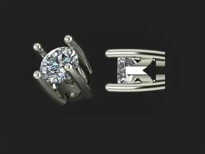 Diamond Earrings 2 3D print model