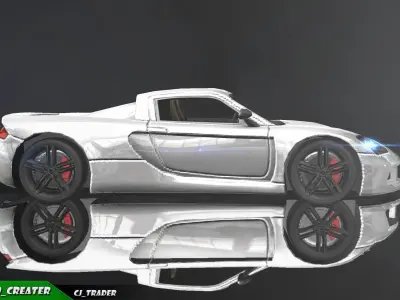 Lowpoly  Porsche Carrera GT Car Racing 3D Model Low-poly 3D model