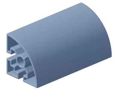 Plastic Premium Half Round Profile Toy 3D model