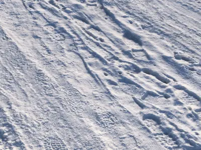 Winter single lane road 04 12 meters 3D model