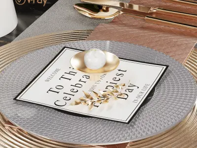 Soft Set Luxury Tableware-11 3D model