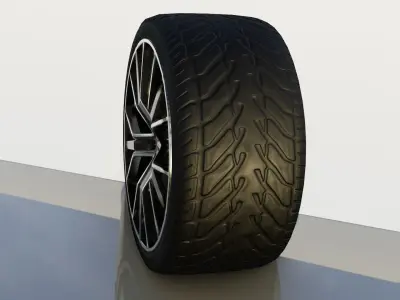 2019 audi s7 wheel and tire 3D model