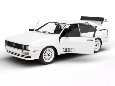 Audi Quattro UR 1980 HQ 3d model 3D model