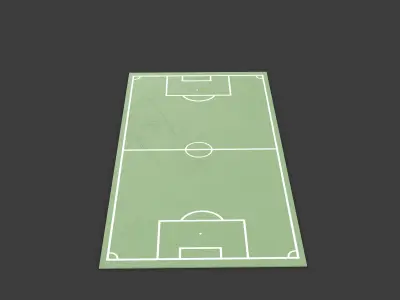 Soccer and Football Pitch  3D model