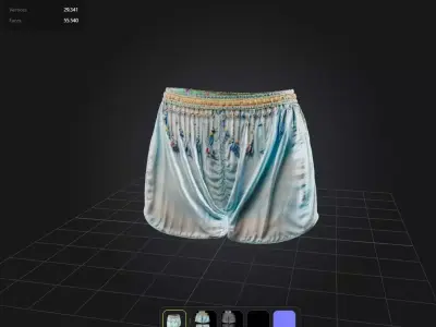 Boho Shorts PBR 4k Low-poly 3D model