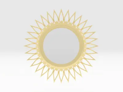 Mirror 2 gold sunburst 3D model