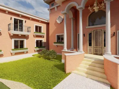 Casa Scene-villa-modern house 3D model