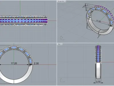 ring code 164 3D print model