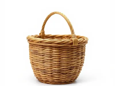Country Style Woven Basket D Model Pack Low-poly 3D model