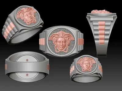   watch Man Ring silver gold printable jewelry  3D print model