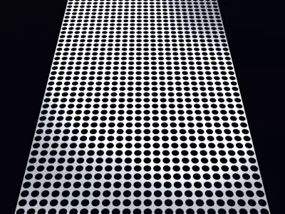 Perforated panel with 50 percent opening 25O57 3D model