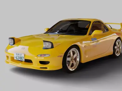 Mazda RX7 FD Keisuke Style Low-poly 3D model