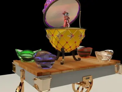 Chinese wedding doll 3D model