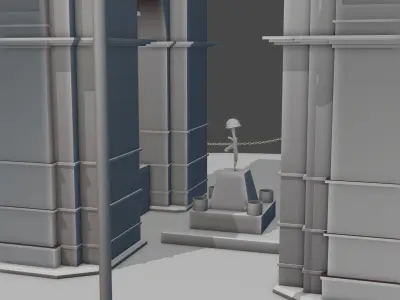 The India Gate Low-poly 3D model