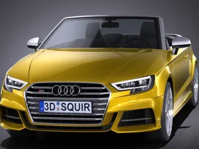 Audi S3 2017 cabriolet 3D model