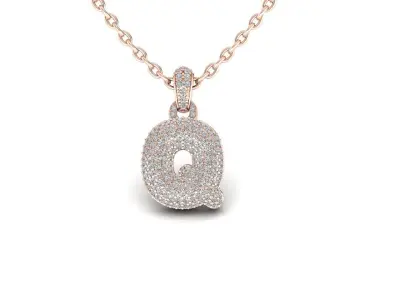  Alphabet Bubble Q 3D print model