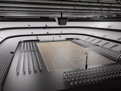 Basketball Stadium Low-poly 3D model